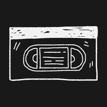 vhs doodleのイラスト素材