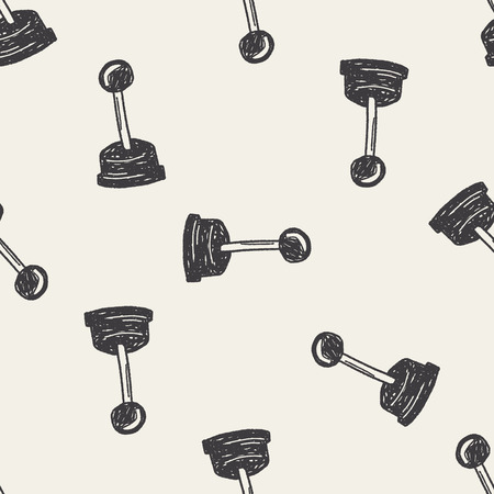 doodle game controller seamless pattern backgroundのイラスト素材
