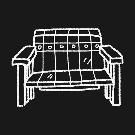 sofa doodleのイラスト素材