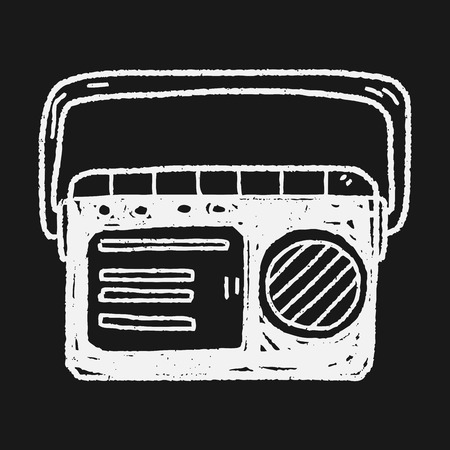 doodle radioのイラスト素材