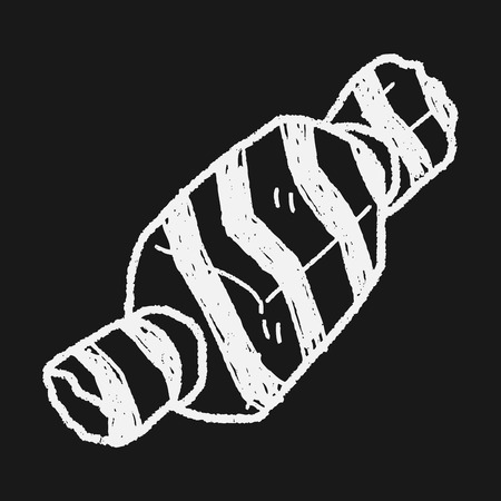 Christmas gift doodleのイラスト素材