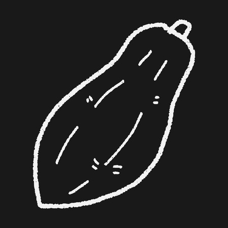 papaya doodleのイラスト素材