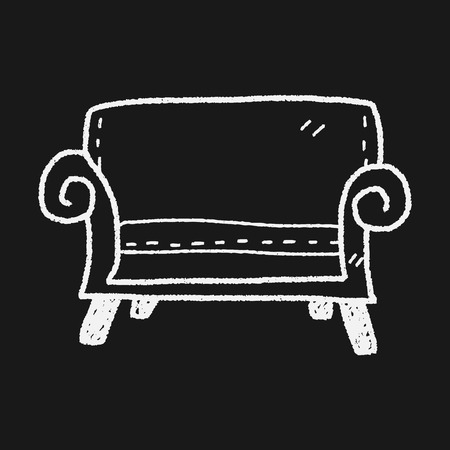 sofa doodleのイラスト素材