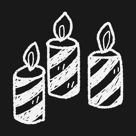 candle doodleのイラスト素材