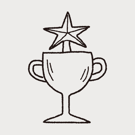 doodle champion cupのイラスト素材