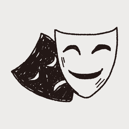 doodle maskのイラスト素材