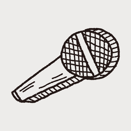 Doodle Microphoneのイラスト素材