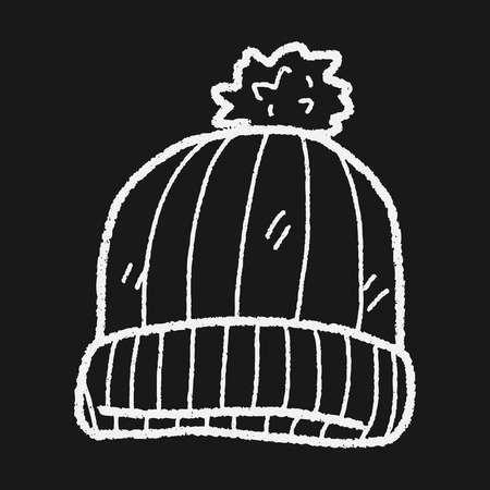 winter hat doodleのイラスト素材