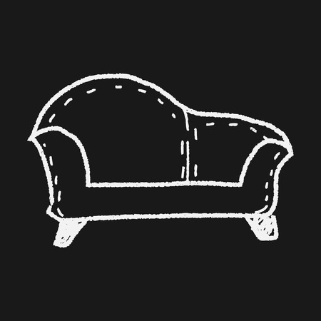 sofa doodleのイラスト素材