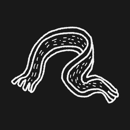 winter scarf doodleのイラスト素材