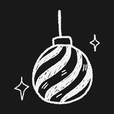Christmas decoration doodleのイラスト素材