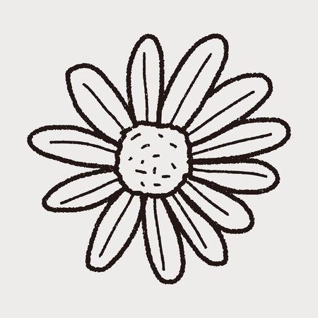 flower doodleのイラスト素材