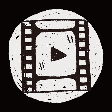 Doodle film Playのイラスト素材