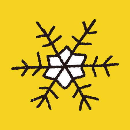 snowflakes doodleのイラスト素材