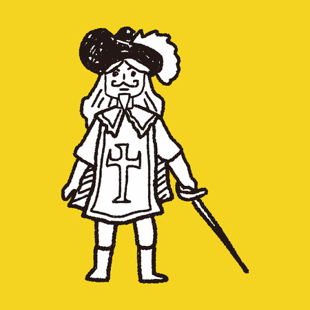 knight doodleのイラスト素材