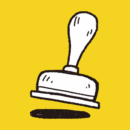 stamp doodleのイラスト素材