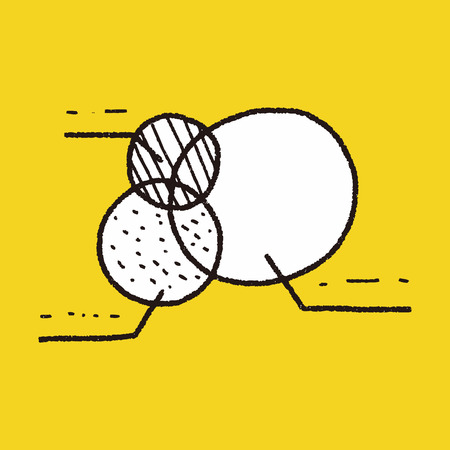 infographic chart doodle drawingのイラスト素材