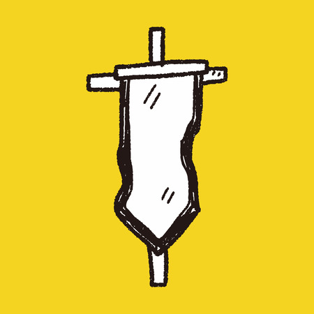 royal flag doodleのイラスト素材
