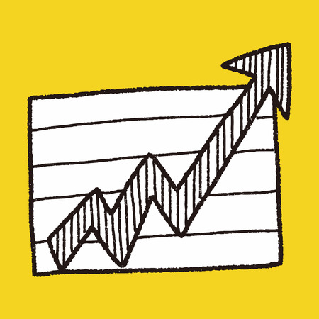 infographic chart doodle drawingのイラスト素材