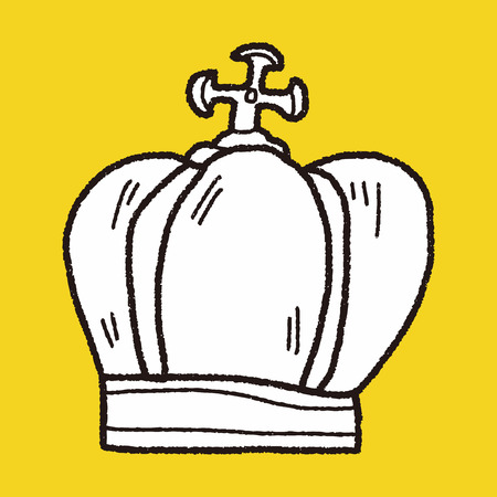 crown doodleのイラスト素材