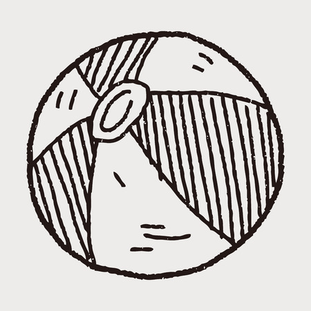 Doodle Beach Ballのイラスト素材
