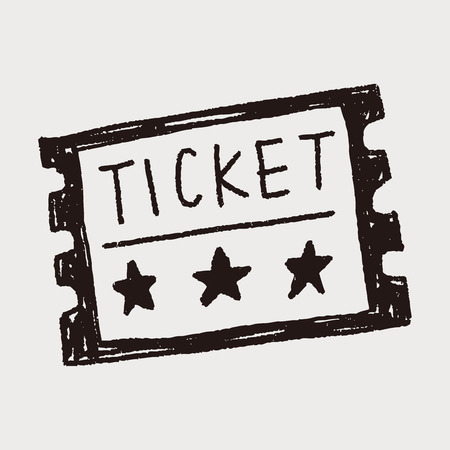 ticket doodleのイラスト素材