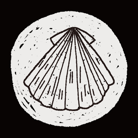 Shell doodleのイラスト素材