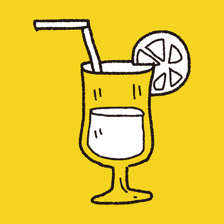 cocktail doodleのイラスト素材