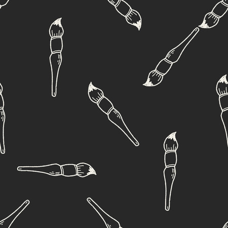 Doodle Brush seamless pattern backgroundのイラスト素材