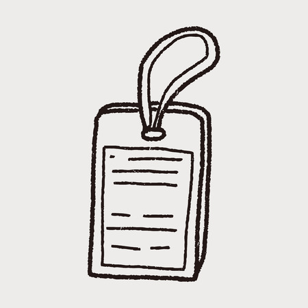 doodle id cardのイラスト素材