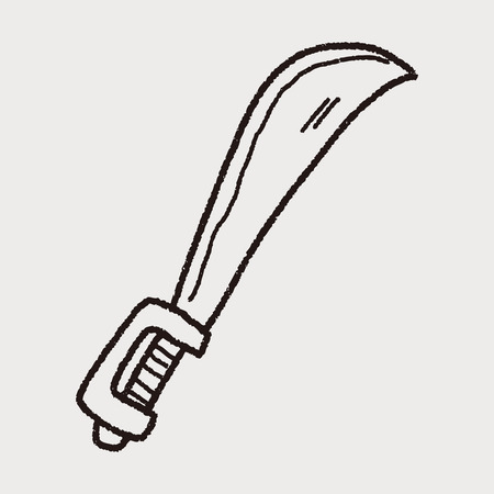 knife doodleのイラスト素材