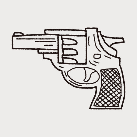gun doodleのイラスト素材