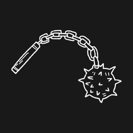 iron mace doodleのイラスト素材