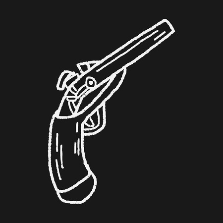 gun doodleのイラスト素材