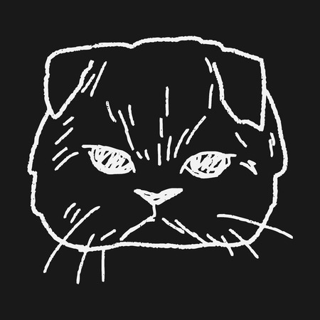 cat doodle drawingのイラスト素材
