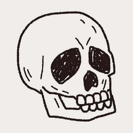 skull doodleのイラスト素材
