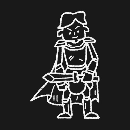 knight doodleのイラスト素材