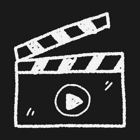doodle video playのイラスト素材
