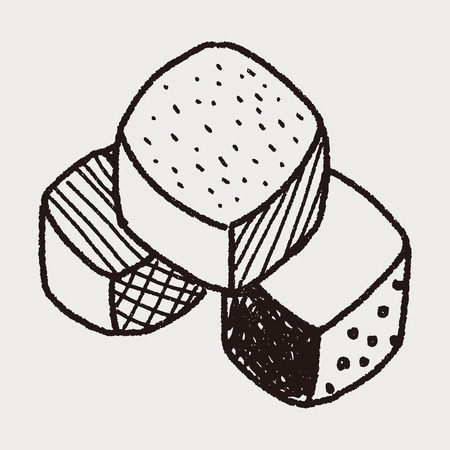 block toy doodleのイラスト素材