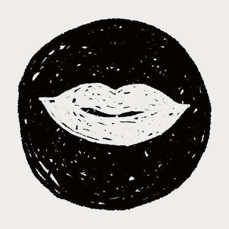 kiss doodleのイラスト素材