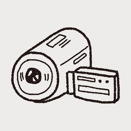 doodle video cameraのイラスト素材