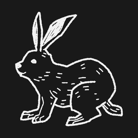 rabbit doodleのイラスト素材