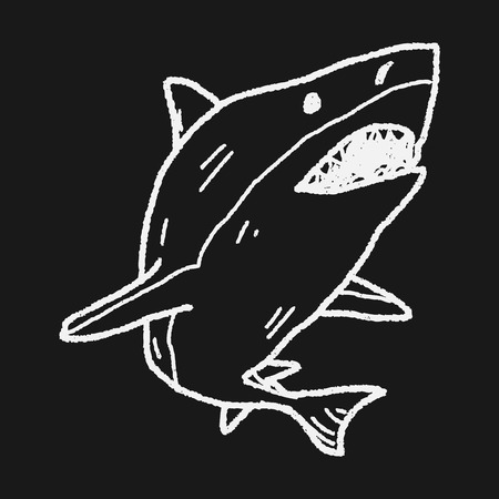 shark doodleのイラスト素材