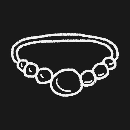 necklace doodleのイラスト素材