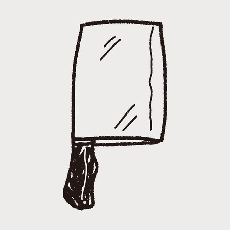 Kitchen knife doodleのイラスト素材