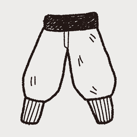 pant doodleのイラスト素材
