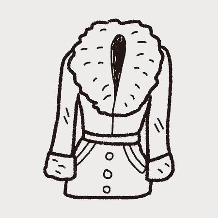 overcoat doodleのイラスト素材