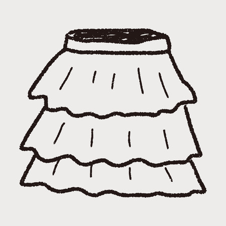 skirt doodleのイラスト素材