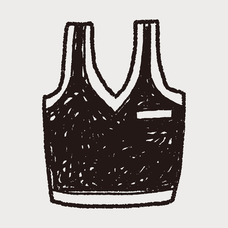 sport vest doodleのイラスト素材