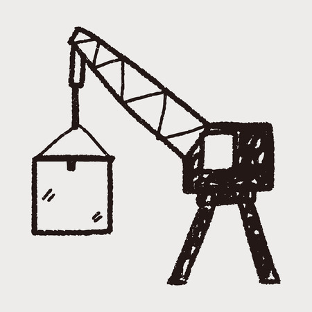 crane doodleのイラスト素材